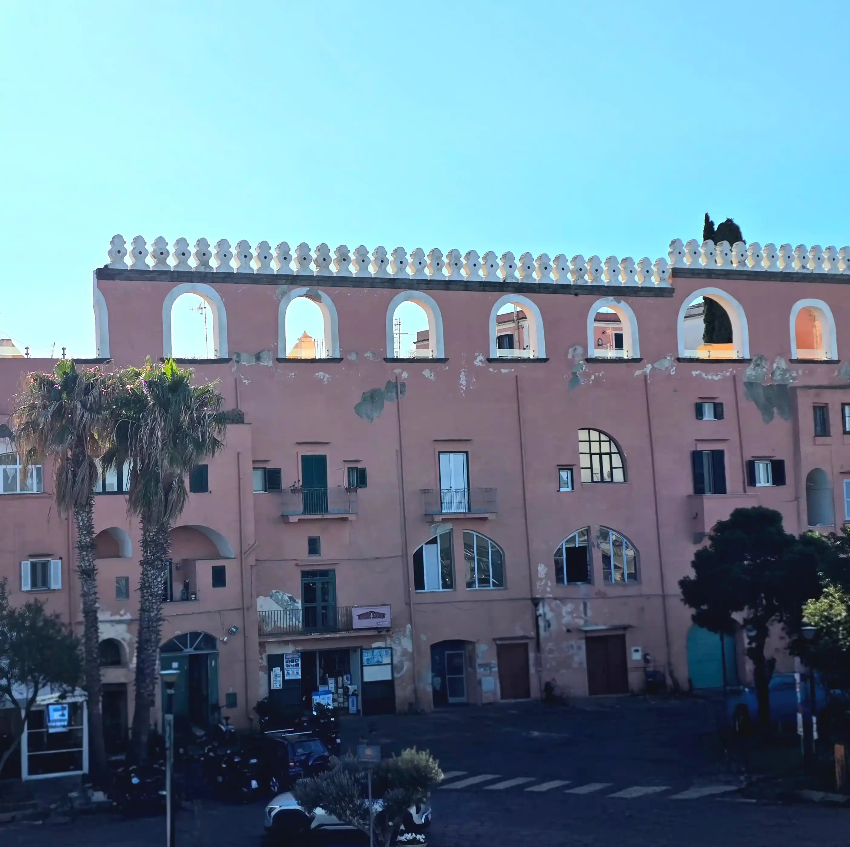 Marina Grande in Procida with colorful waterfront houses